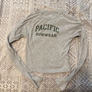 PacSun Heather Gray Long Sleeve Tee